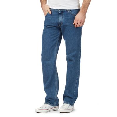 Lee Big and tall Brooklyn dark stonewash regular fit blue jeans